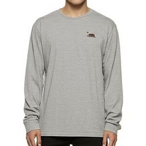 PUBLIC RECORD Mens XXL Long Sleeve T-Shirt Grey California‎ Bear Streetwear
